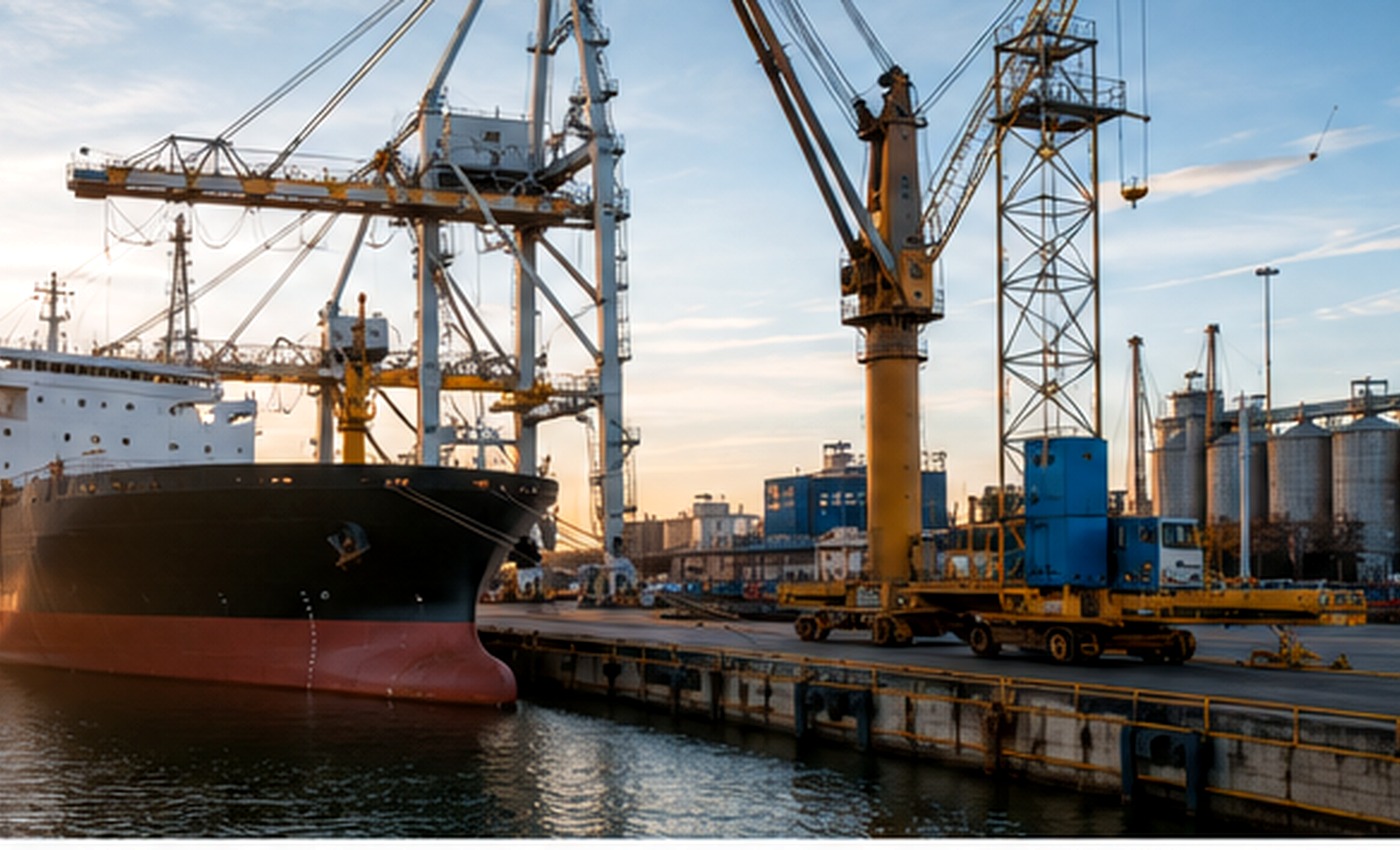 International port and trading routes